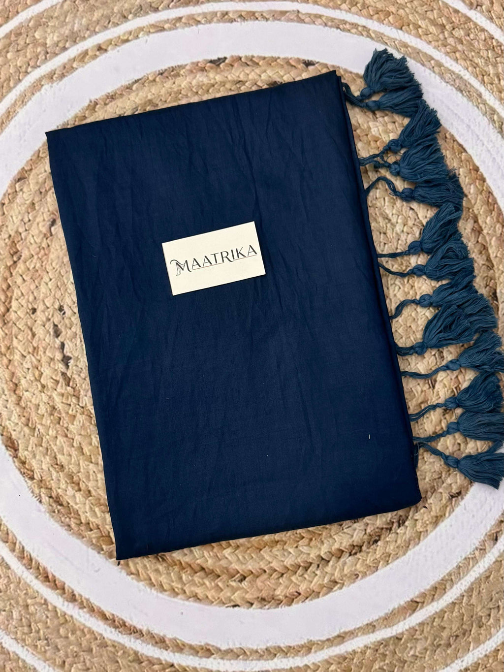 Premium Viscose Cotton Feel Plain Saree with Tassels & Printed Blouse | Soft Lightweight Daily Wear Saree | 0% Polyester | Morpichh Color Saree