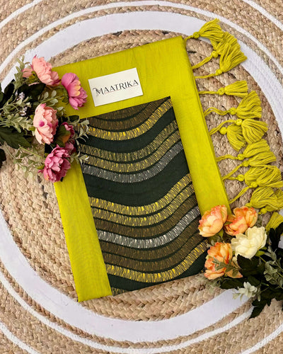 Pista Premium Viscose Cotton Feel Plain Saree