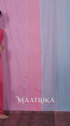 Premium Viscose Cotton Feel Plain Saree with Tassels & Printed Blouse | Soft Lightweight Daily Wear Saree | 0% Polyester | Reddish Pink Color Saree