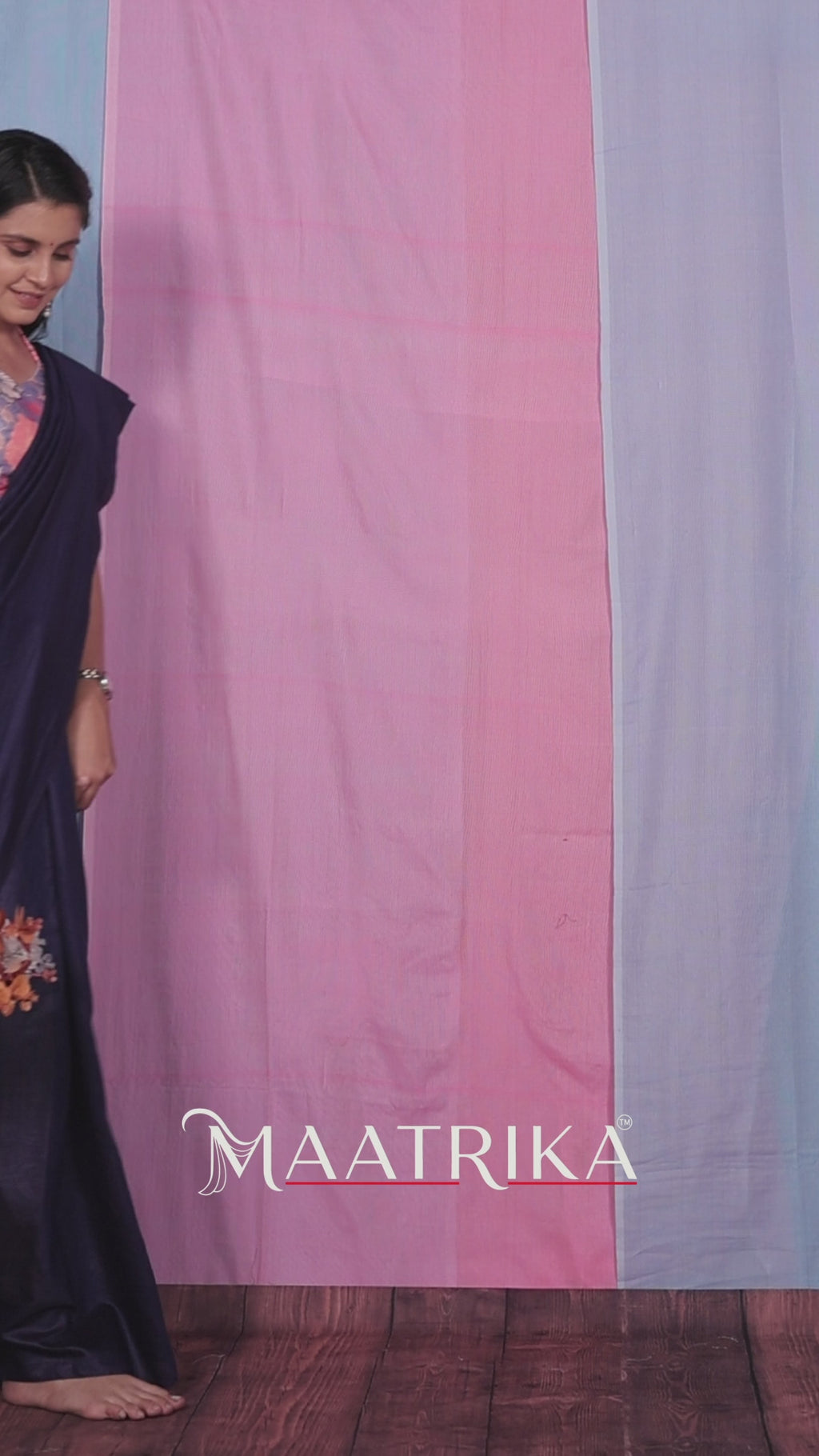 Premium Viscose Cotton Feel Plain Saree with Tassels & Printed Blouse | Soft Lightweight Daily Wear Saree | 0% Polyester | Blue Color Saree